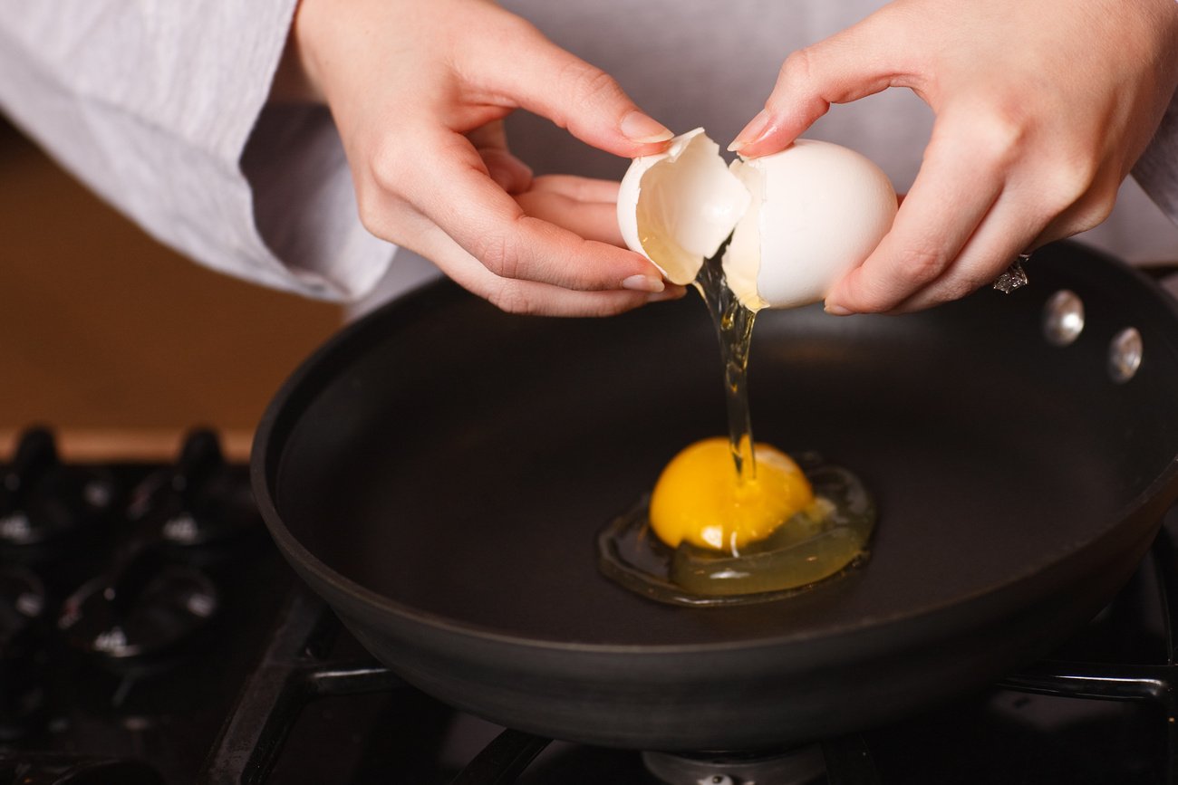 cooking eggs