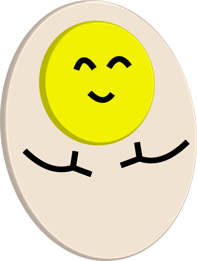 Slice egg cartoon